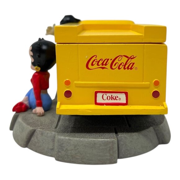 2000 Coca-Cola Betty Boop 1956 Yellow BoxTruck Figurine Decor Pudgy Vandor - Picture 4 of 16